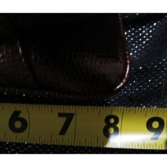 J. TIRAS Metallic Copper Snakeskin Embossed Leather Crossbody Jeweled Clutch bag - Picture 12 of 15